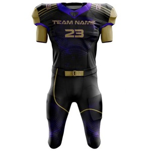Vente en gros de vêtements de sport d'extérieur uniformes de football américain uniformes de football américain à manches courtes personnalisés de haute qualité OEM - Product Image 2