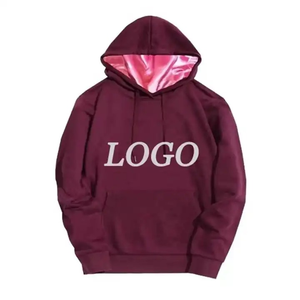 เสื้อฮู้ดผ้าฝ้ายหรูหราบุผ้าซาตินสำหรับผู้ชาย คุณภาพสูง สีชมพู ผ้าไหม แขนยาว ซับในผ้าซาตินสั่งทำพิเศษสำหรับฤดูหนาว - Product Image 1