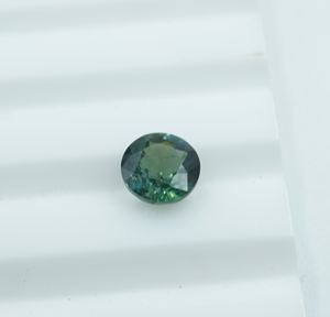 Saphir vert sarcelle taille brillant, pierre précieuse en vrac, 5x5x3 mm, 0,80 carat - Product Image 2