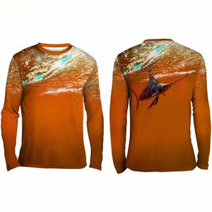 Vente en gros de vêtements de pêche imprimés par sublimation à manches longues, créez vos propres chemises de pêche de tournoi de haute qualité 100% polyester - Product Image 2