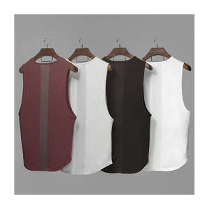 Camiseta Deportiva sin Mangas, Talla Grande, para Gimnasio, Chaleco Deportivo Sólido para Hombre - Product Image 2