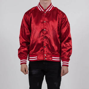 แจ็คเก็ตเลตเตอร์แมนผ้าซาตินสำหรับผู้ชาย คุณภาพสูง ราคาสุดคุ้ม ขายดีอันดับต้นๆ คอตั้ง บริการ OEM ระบายอากาศได้ดี สีสันปรับแต่งได้ - Product Image 3