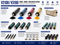 Pièces détachées et consommables pour imprimantes de production V2100 V3100 : Tambour de toner, Développeur, Courroie de transfert du four, Rouleau BTR secondaire, Japon