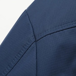 Chaqueta Bomber de algodón impermeable a prueba de viento para hombre, ropa de abrigo de lona con logotipo frontal y cuello levantado para senderismo de primavera, último diseño OEM - Product Image 4