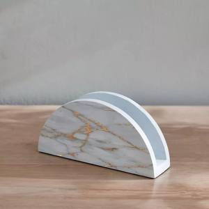 Porte-serviettes en tissu en céramique blanc lisse Simple de haute qualité pour les décorations de Table à manger de cuisine de vaisselle - Product Image 3