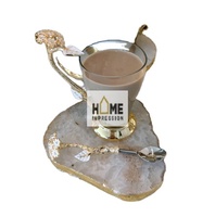 HOME IMPRESSION Nouveau Bol à Salade Minimaliste de Designer Vaisselle de Luxe en Aluminium Poli Jetable Écologique Adapté au Contact Alimentaire
