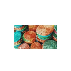 Sous-verre d'herbe de mer de qualité supérieure avec sous-verre de tasse de thé de forme ronde pour la décoration de table multicolore au prix de gros - Product Image 1