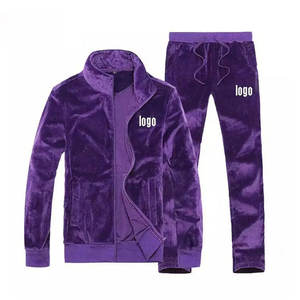 2026 Wholesale Custom Velour Velvet Skinny Tracksuit <b>Men</b> Plain <b>Slim</b> Fit Male Sweatsuit for <b>Mens</b> - Product Image 6
