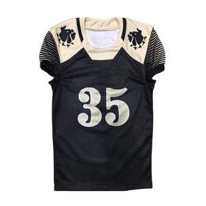 Maillot de football américain personnalisé avec un design Wolfpack, en maille respirante de haute qualité, pour les équipes de jeu de football - Product Image 1