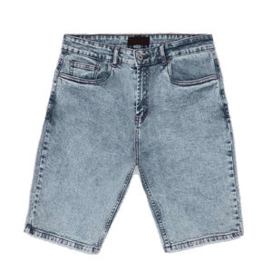 Shorts en jean pour homme à bas prix, 100% coton, streetwear, été, décontracté, extensible, coupe régulière, séchage rapide, avec logo personnalisé - Product Image 5