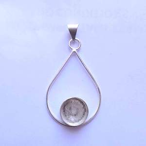 Haute qualité 925 argent Sterling 10mm résine solide cendres lunette tasse pendentif bricolage pince coulée bijoux trouver composant Direct - Product Image 5