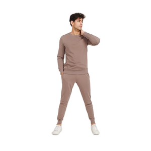 Conjunto Deportivo Informal Personalizado de Dos Piezas para Hombre, de Primera Calidad, 100 % Algodón, Transpirable, Sudadera Lisa con Capucha, Talla Grande - Product Image 1