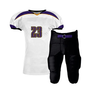 Uniforme de fútbol americano profesional, personalizado, color blanco liso - Product Image 1