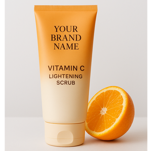 Gommage éclaircissant à la vitamine C Formule exfoliante éclaircissante avec des extraits naturels d'orange OEM Étiquetage privé Vente en gros en vrac - Product Image 1