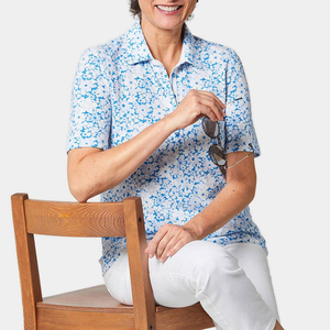 Polos de sublimación para mujer a la venta en línea 2025 nueva moda de manga corta para mujer Polo sublimado estilo estampado al por mayor - Product Image 3