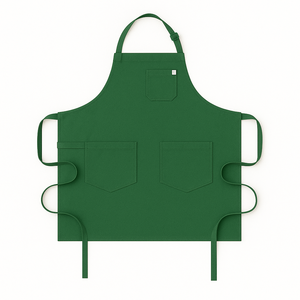 Tablier en toile sans manches résistant à l'eau, faible MOQ, logo personnalisé, style coréen et japonais, tablier de cuisine en coton pour hommes avec poches pour outils - Product Image 5