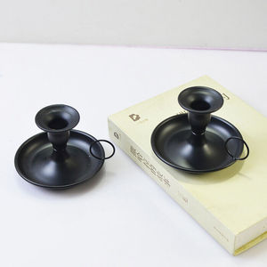 Fancy Table Centerpieces Black Metal <b>Candle</b> Stand for Candlestick in <b>Bulk</b> Quantity Trendy <b>Candle</b> Light <b>Candle</b> Mold - Product Image 2