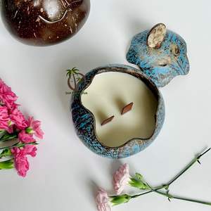 Vela de coco al por mayor, cuenco de cáscara de coco ecológico hecho a mano, vela de coco perfumada para regalo de Navidad - Product Image 1