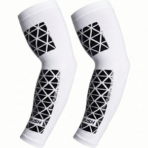 Manguitos tácticos de alta elasticidad personalizados con gráficos propios, marca personalizada, transpirables, para baloncesto, ciclismo y deportes, fabricados por un fabricante de manguitos deportivos. - Product Image 4