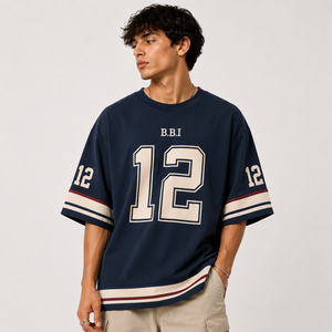 Camiseta Deportiva de Fútbol Americano Personalizada con Estampado Hip Hop, Manga Corta, Secado Rápido, Transpirable, Malla 100% Poliéster, Lisa, para Adultos - Product Image 6