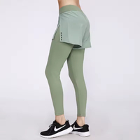 Yeni stil moda tasarım 2 in 1 Yoga tozluk spor bayan yüksek bel Yoga pantolon eğitim spor Fitness tayt kadınlar için