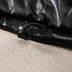 Parka de invierno para hombre y mujer, abrigo grueso de plumón de pato con cuello levantado, superficie brillante, estilo acolchado para senderismo, tela de lona para parejas - Product Image 6