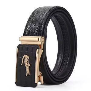 Mens Cow Hide <b>Leather</b> Belts Steel Buckle Waterproof Breathable High Quality Luxury OEM Customizable Custom Brand All Season - Product Image 1