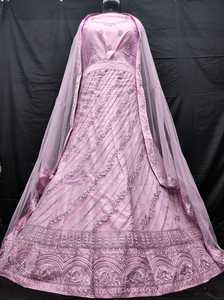 ชุด lehenga choli ตาข่ายสีพีชสีชมพูที่ทันสมัยสง่างามชุดหนักชุด Flair butti ทำงาน dupatta สำหรับปาร์ตี้ฤดูร้อนฤดูหนาวขายส่ง - Product Image 6