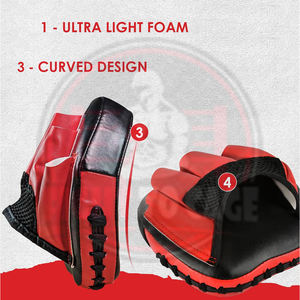 แผ่นซ้อมมวยหนัง PU สีพื้น ขายดี รับสกรีนโลโก้ตามสั่ง รุ่นใหม่ ทนทาน สำหรับฝึกซ้อมในยิม สีสั่งทำได้ - Product Image 4