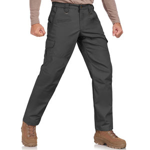 Pantalon cargo populaire pour homme en tissu coton, multi-poches, look classique, pantalon d'extérieur pour homme en vente - Product Image 1