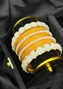 Customized Velvet Fabric <b>Copper</b> Alloy Bangle Churian Sets Trendy Silver Plated High-grade <b>for</b> <b>Women</b> Latest Festive Eid Party - Product Image 2