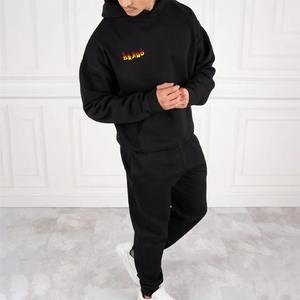 OEM/ODM 450 GSM survêtement de qualité supérieure à pull lourd logo imprimé personnalisé 100% survêtements amples en coton pour homme - Product Image 4