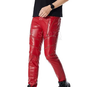 Dernière conception de pantalons en cuir pour hommes Service OEM Pantalons en cuir pour hommes Pantalons en cuir confortables pour hommes - Product Image 3