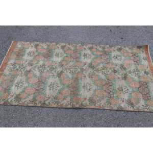 พรมตุรกี 3.2x6.4 ฟุต สีน้ำตาลเขียว พรมขนสัตว์โมร็อกโกแบบวินเทจ - Product Image 2