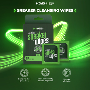 Best Quality Sneaker Wipes from Vietnam Cleaning your shoes faster 20 sachets per box Rubber dot nonwoven fabric