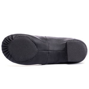 Usine américaine Chaussures de danse jazz antidérapantes pour femmes Conception à enfiler fendue avec matériau en cuir durable - Product Image 4