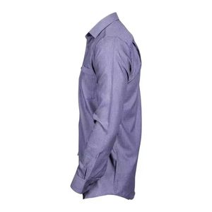 ชุดเดรสธุรกิจแขนยาวทางการสำหรับผู้ชายเสื้อซาตินคอปกตั้งระบายอากาศสีทึบปรับแต่งโลโก้ได้สำหรับฤดูใบไม้ผลิ - Product Image 3