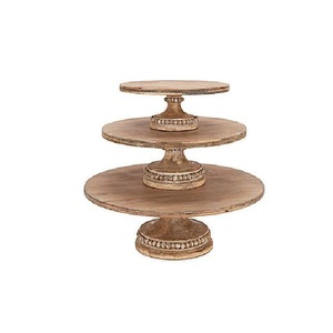 Hot Arrival Wooden Luxury <b>Cake</b> <b>Stand</b> With Natural Wood Polish Finishing Round Shape Modern Design Custom Size Shape - Product Image 3