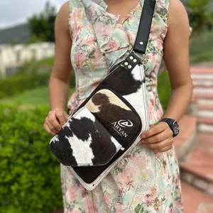 Kuhofell Pelz Lederhaar Über Haut Schultertaschen stilvolle trendige Reisetaschen stilvolle leicht tragbare Geldtaschen Gürtel mehrzwecktaschen