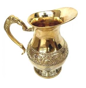 เหยือกน้ำโลหะทองเหลืองสำเร็จรูปดีไซน์นูนเหยือกน้ำทำด้วยมือเหยือกน้ำสินค้าคุณภาพสูงราคาและบรรจุภัณฑ์ตามสั่ง - Product Image 1