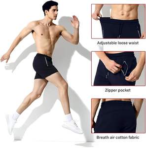 New 2025 Summer Trend Men's Gym Sports Shorts Outdoor Running Fitness Breathable Double <b>Layer</b> Sports Pants - Product Image 3