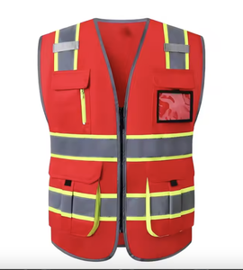Chaleco DE SEGURIDAD reflectante de alta visibilidad con malla transpirable Chaqueta resistente Bolsillos Contraste Color Heavy Duty Utility - Product Image 3