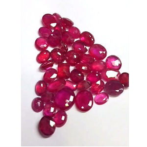42 Pcs de Bangkok Verre Rempli Ruby 10mm à 15mm Ovale Facette 269 Cts Lot Iroc Ventes Chauffé Traité Lâche Gemstone US $415 pour Tous - Product Image 1