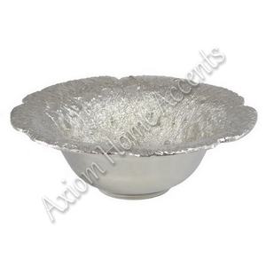 Tazón de aluminio de hoja de Ginkgo de oro rosa por Axiom Home Accents Plato desechable hecho a mano de lujo para alimentos Venta en línea - Product Image 2