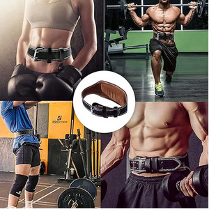 เข็มขัดยกน้ำหนักหนังวัวแบบปรับแต่งได้สำหรับทุกเพศเข็มขัดหนังวัวที่มีคุณภาพสูงออกกำลังกายออกกำลังกายเบาะระบายอากาศเข็มขัดหนังหลังส่วนล่าง - Product Image 5