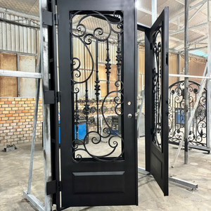 Portes d'entrée en acier forgé de qualité supérieure par un fabricant de portes professionnel, design élégant, imperméable, durabilité longue durée - Product Image 1