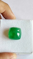 Pavé de sucre naturel émeraude d'origine colombienne, taille coussin, qualité AAA, 28,21 carats, certifié IGI, lustre vert, excellente qualité, 10-15 mm