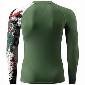 Custom Logo High Quality Wholesale Plain Jiu Jitsu Fitness Swim Shirts Printed Long Sleeve MMA Men Bjj Rash Guard for <b>Boys</b> - Product Image 6