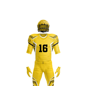 ชุดยูนิฟอร์มอเมริกันฟุตบอลแบบพรีเมียม ปรับแต่งได้ สำหรับทุกเพศ ชุดฤดูร้อนแบบสั้น คุณภาพสูง ผลิตจากโพลีเอสเตอร์ 100% ระบายอากาศได้ดี พิมพ์ลาย - Product Image 4