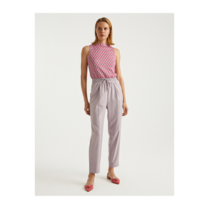 Pantalon VISCOSE pour femme avec taille élastique et poche arrière - Product Image 4